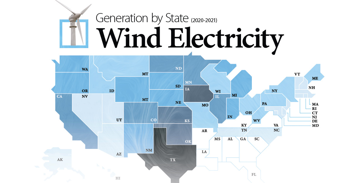 Mapping Us Wind Energy Generation By State 9978