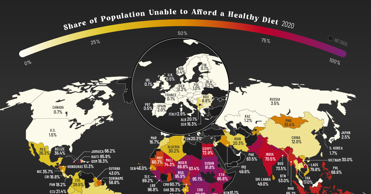 Mapped: The 3 Billion People Who Can’t Afford a Healthy Diet